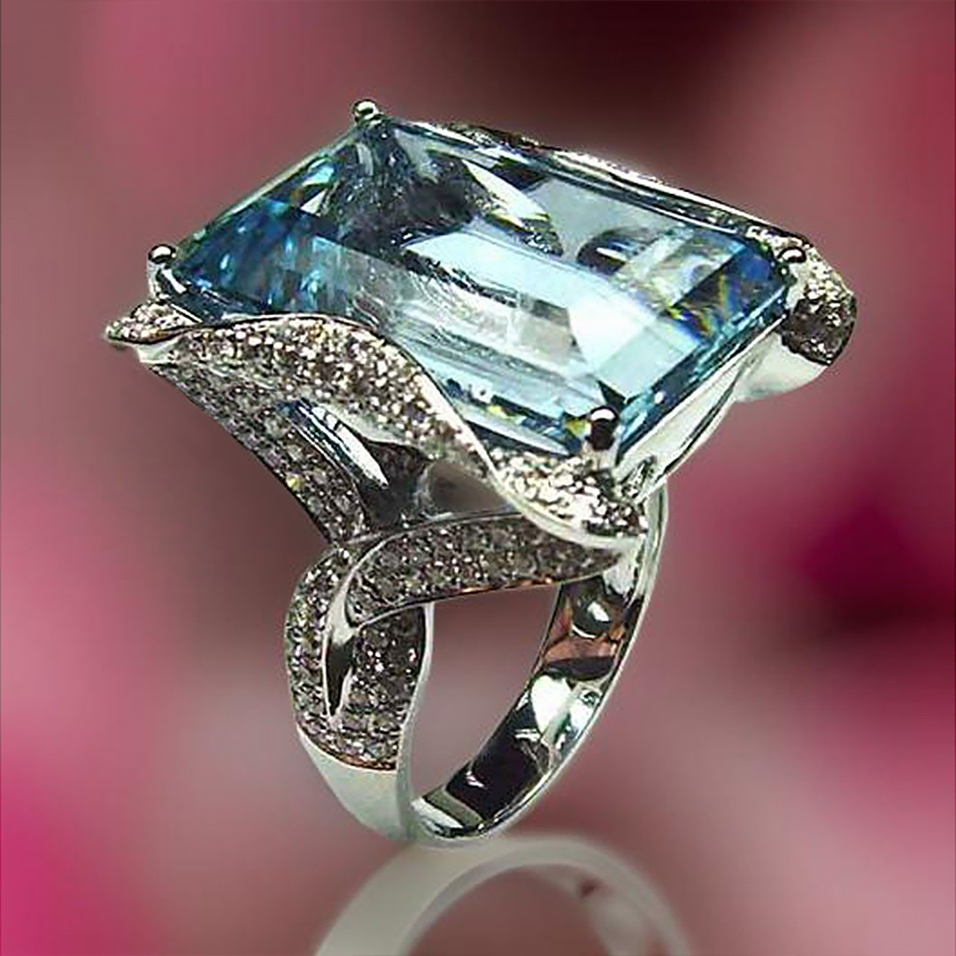 Custom Emerald-Cut Center Stone Engagement Ring In Vintage Twist Pave Band Deposit